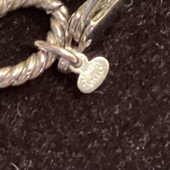 Silvertone Twisted Rope Link Necklace in Stainless Steel - Picture 3 of 8